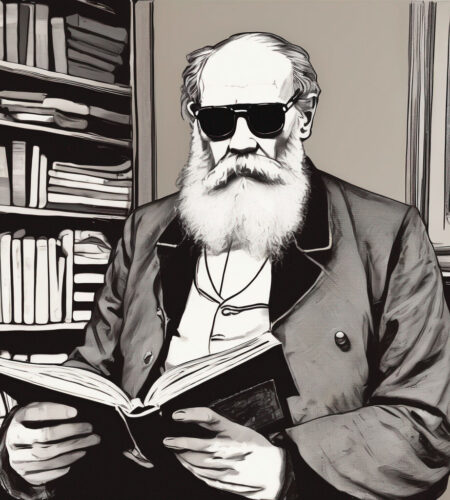 Tolstoj che legge un libro classico russo